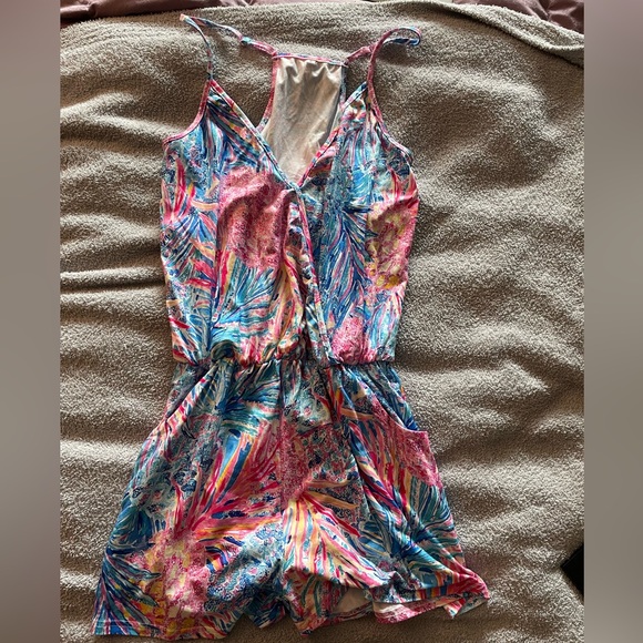 Neon Tie Dye Romper - Picture 1 of 2